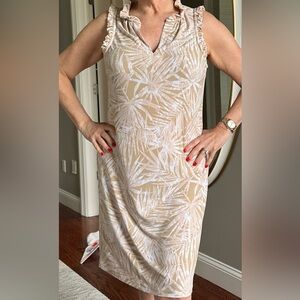 NWT Michael Michael Kors Jersey dress. Beautiful tan/white pattern